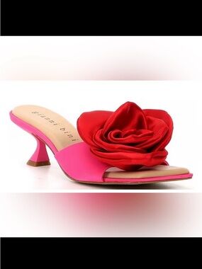 Gianni Bini Alana Satin Flower Dress Sandals
